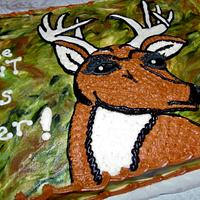 Buttercream Deer Grooms cake