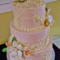 Blush Buttercream wedding cake