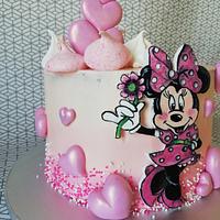 Handpainted Minnie cake