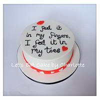 I feel it in my fingers, I feel it in my toes' Valentine's Cake