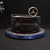 Hand painted Mercedes with lights