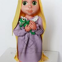 Rapunzel doll from sugar paste