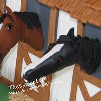 Horse stable cake