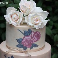 Hand painted cake