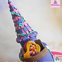 Rapunzel Tower cake
