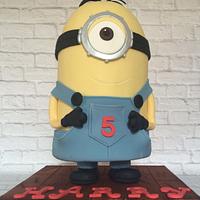 3D Standing Minion Cake