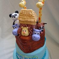 Noahs Ark Baptism cake