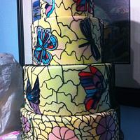 My first stained glass effect cake.