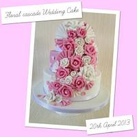 Pink & White floral cascade