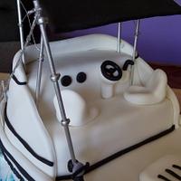 Boat fishing cake