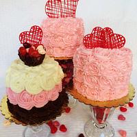 Mini Valentine's Day Cake