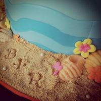 Sandal's Beach Bridal Shower Cake + Tutorial!