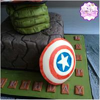 Mixed Superhero Cake