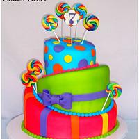 Topsy turvy birthday cake