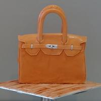 Orange leather purse