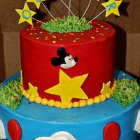 Mickey Mouse tiered cake