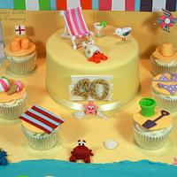 Beach Scene Celebration Cake