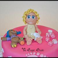 Baby Girl christening cake
