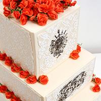 ''Heading Out West'' Wedding Cake