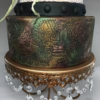 " Vintage metalic Butterfly" cake
