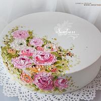 Palette Knife Painting with Royal Icing, Wafer-Paper Bouquet