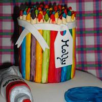 Art theme cake
