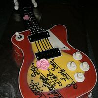 Valentine's Day Guitar Cake