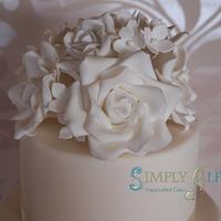 Classic all white wedding cake