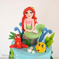 Ariel little Mermaid cake 