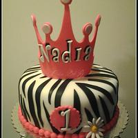 Princess "Zebra"  Cake