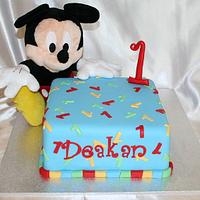 Mickey Mouse Smash / First Birthday Cake