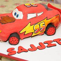 3D Lightening McQueen Car Cake