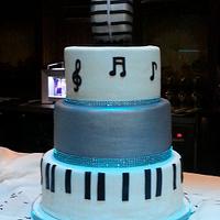 Music Themed Sweet 16 Cake
