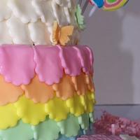 Rainbow Unicorn topper cake