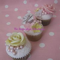 Pastel Romantic Vintage Style Cupcakes