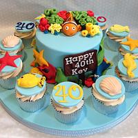 Under the sea themed Birthday cake