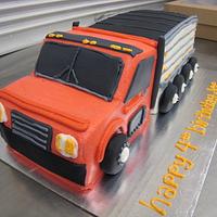 Semi-Truck Buttercream Cake