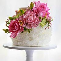 Sugar Flower and Sugar Ruffle Cake / The Mischief Maker