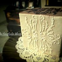 Ivory and Chocolate Damask Design
