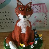 fox rainbow cake