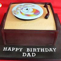 Record Player Cake