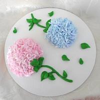 Hydrangea mini cakes