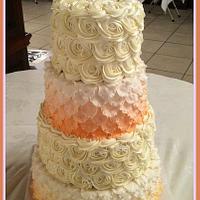 Peach and Ivory ombre