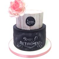 Chalkboard Retirement Cake