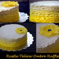 Rustic ombre yellow ruffles
