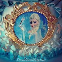 Frozen themed birthday cake