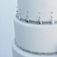 Silver Winter Wedding-Featured in Cake Central Magazine