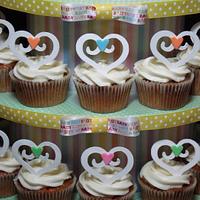 Gender Reveal Cake & Cupcake Tower
