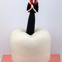 Giant Tooth Graduation Cake