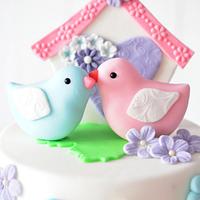 Love Birds Valentine´s - day cake